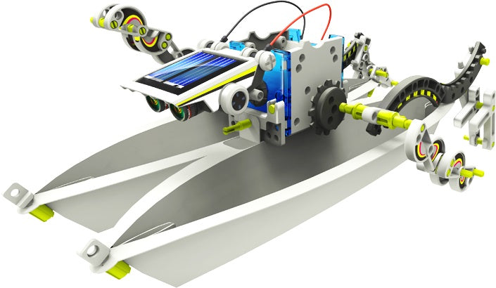 Elenco SolarBot.14 - DIY Solar-Powered Robot Kit for Kids & Teens | STEM Educational Toy for Science Projects & Learning | Perfect for Home, Classroom & Outdoor Activities