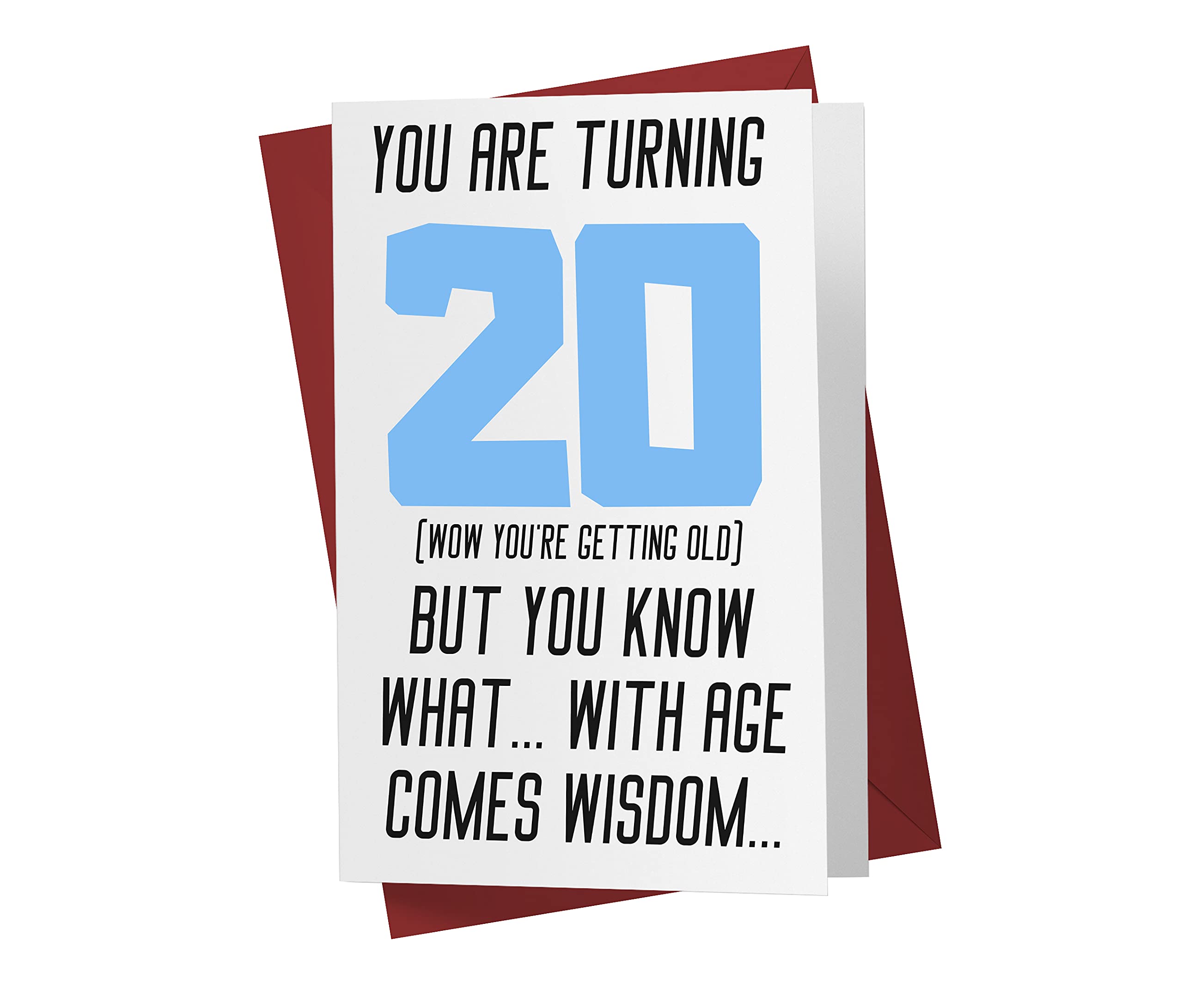 20th Birthday Cards for Men - Funny, Rude & Sarcastic Greeting Cards for Boyfriend, Husband, Dad & Friends | Perfect for 20th Birthday Parties & Milestone Celebrations