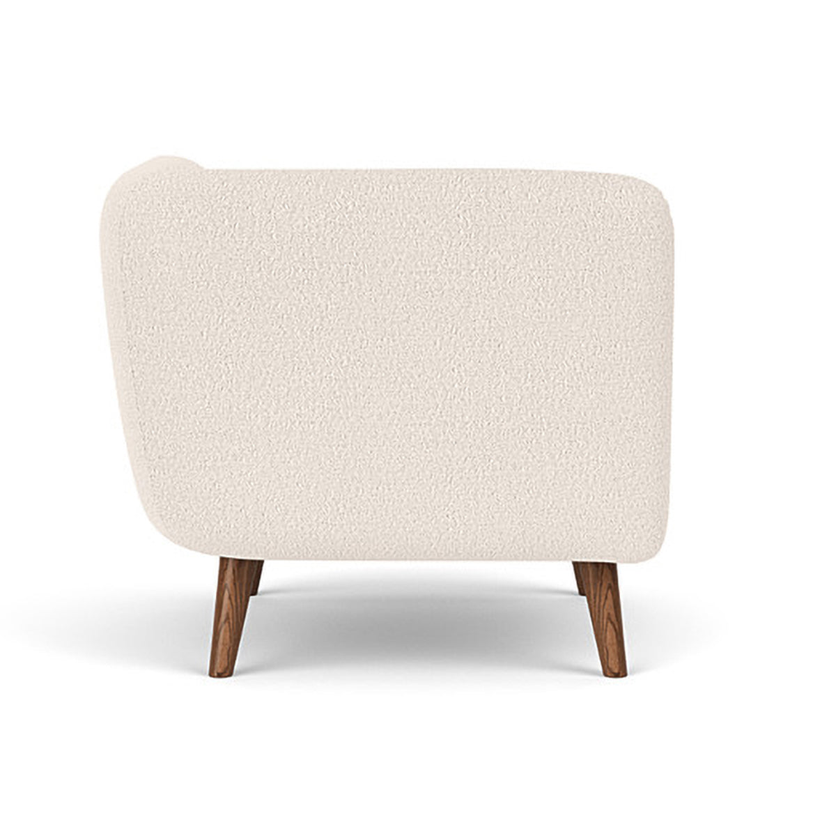 Alfred Boucle Right 1 Seater Modular Sofa - Modern Accent Chair for Living Room, Bedroom & Office - Compact Single Seater Couch with Removable Cushions