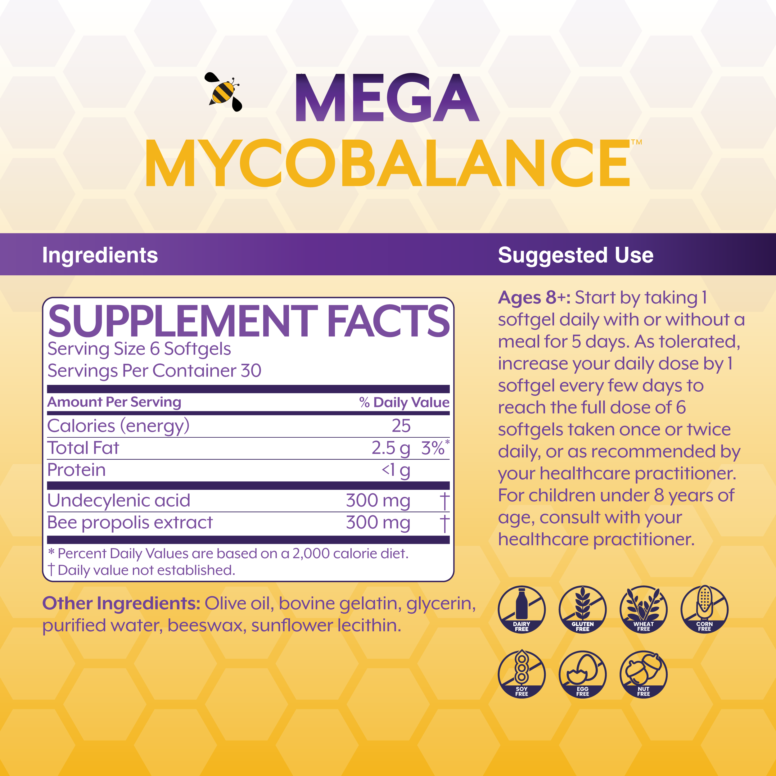 Mega MycoBalance Supplement - Premium Mushroom Complex for Immune Support & Gut Health - Organic Adaptogenic Blend for Stress Relief & Energy Boost - Use Daily for Wellness & Vitality
