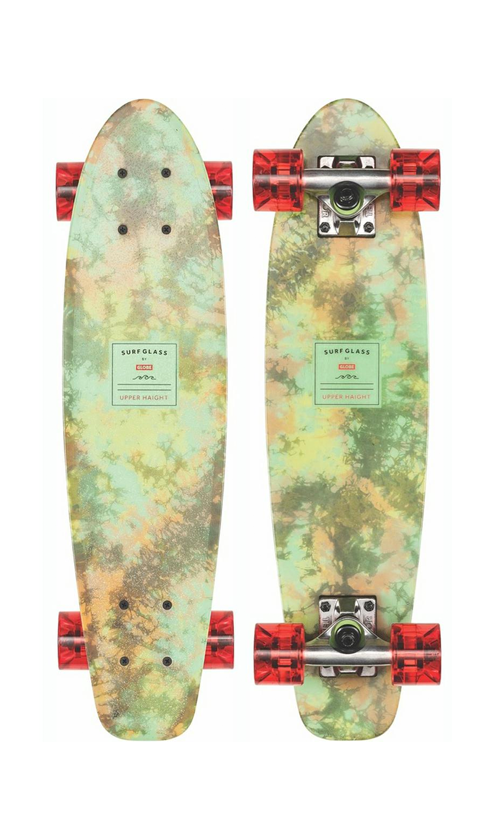 Globe Surf Glass Upper Haight Cruiser 24 Inch Skateboard - Perfect for Commuting & Campus Cruising