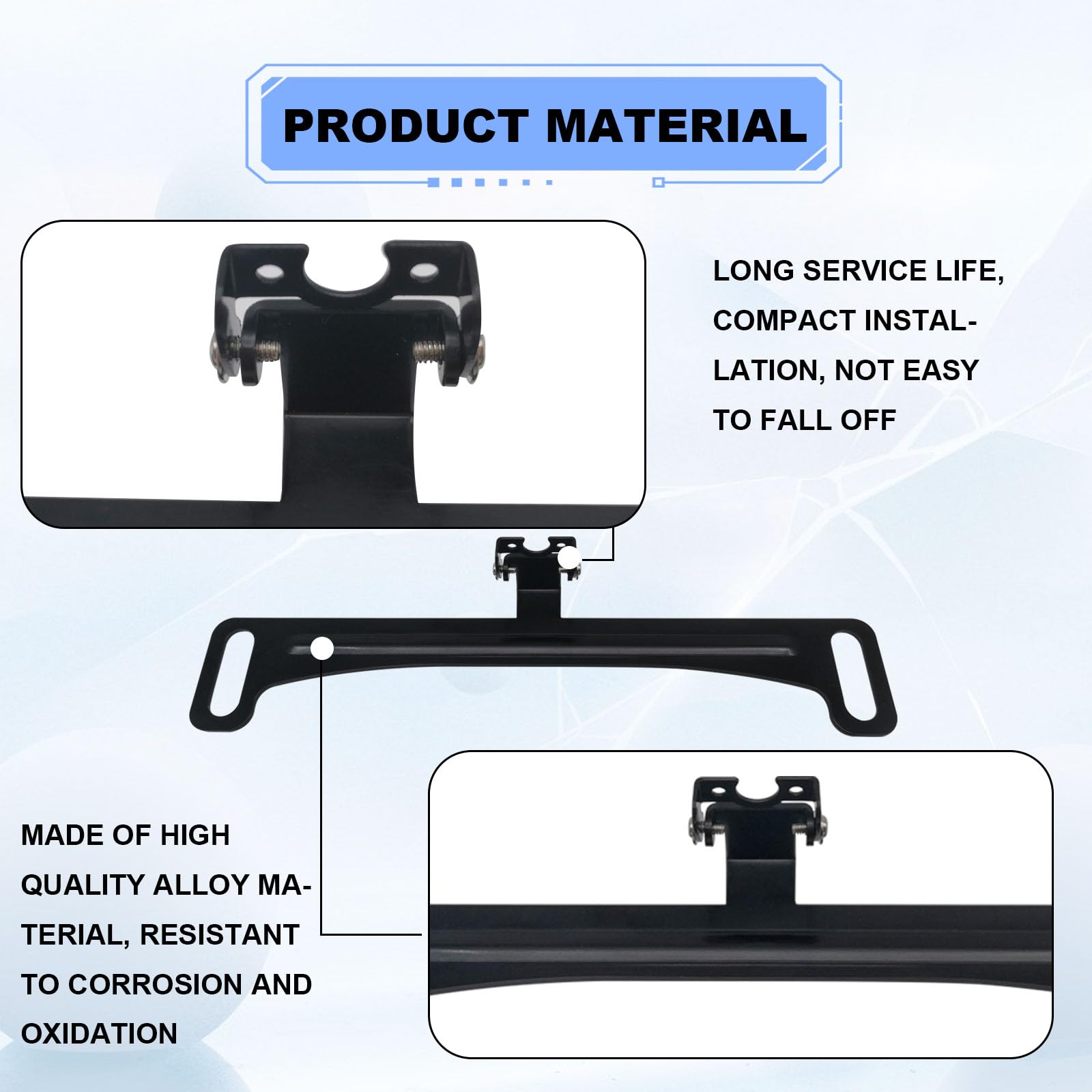 Universal Car Rear View Camera License Plate Bracket - Waterproof Backup Camera Mount Kit for Easy Installation | Perfect for Parking, Reversing & Night Driving Safety