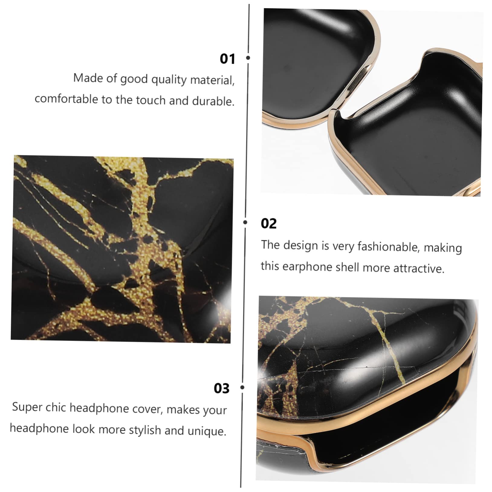 Homoyoyo Kids Headphone Case - Marble Design Earphone Protector Cover for Children's Headphones - Perfect for School, Travel & Playtime Protection