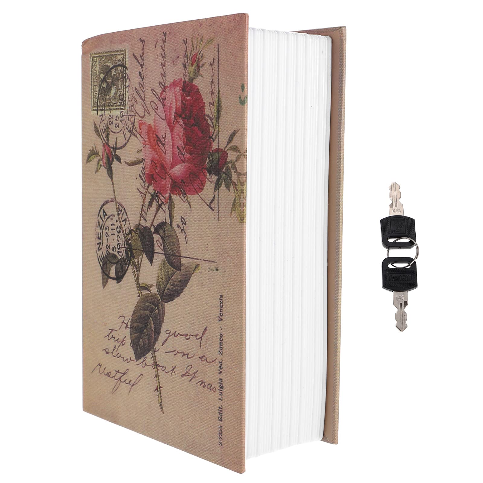 LUOZZY Vintage Book Safe Box with Combination Lock - Secret Hidden Storage for Cash, Jewelry & Valuables - Perfect for Home, Office & Travel Security