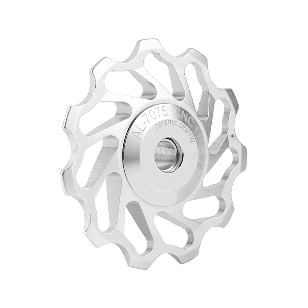 Alomejor 2pcs Ceramic Rear Derailleur Pulley Wheels - High Performance Bike Derailleur Guide Roller for Mountain & Road Bikes - Perfect for Smooth Shifting and Enhanced Cycling Performance
