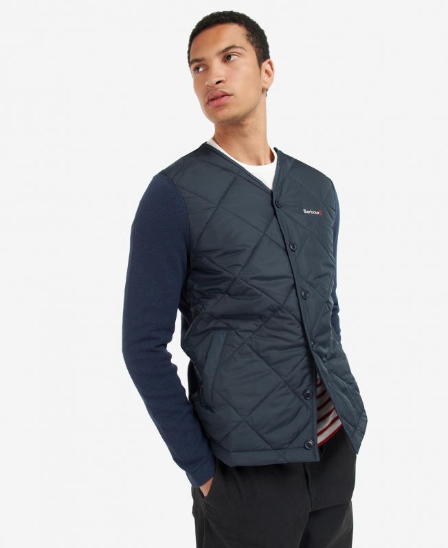 BARBOUR Craghead Quilted Cardigan for Men - Classic Navy Blue Lightweight Jacket - Perfect for Outdoor Activities, Casual Wear & Smart Office Attire