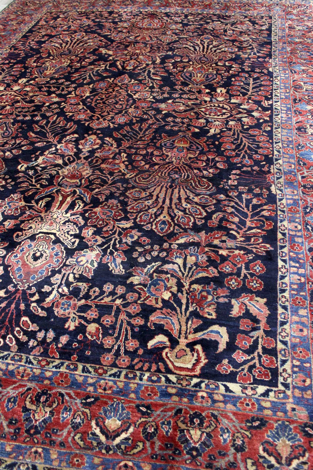 Antique Sarouk Handwoven Traditional Persian Rug JF8601 - Vintage Home Decor for Living Room, Bedroom & Office