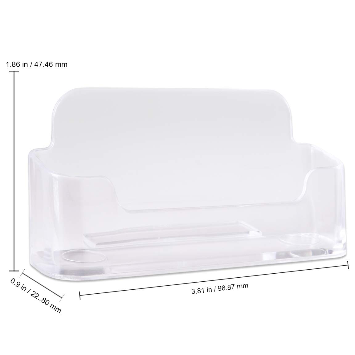 240 Pack Beauticom Premium Business Card Holders - Clear Acrylic Plastic Desktop Name Card Display Stand for Office, Reception, Conference & Home Use | Professional Single Card Holder for Business Cards, Credit Cards & IDs