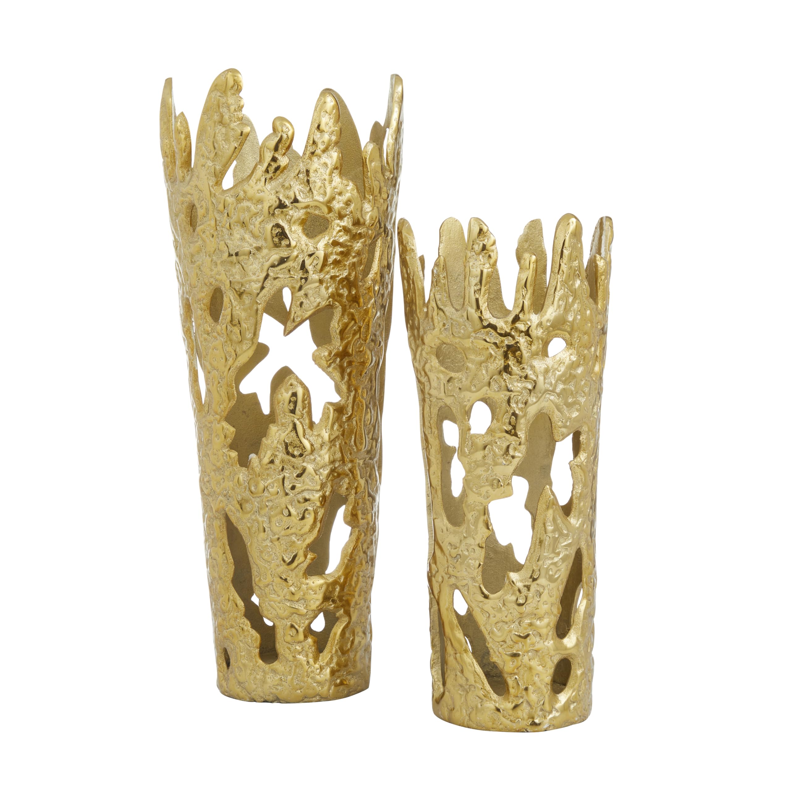 Deco 79 Modern Gold Aluminum Metal Vase Set of 2 - 20
