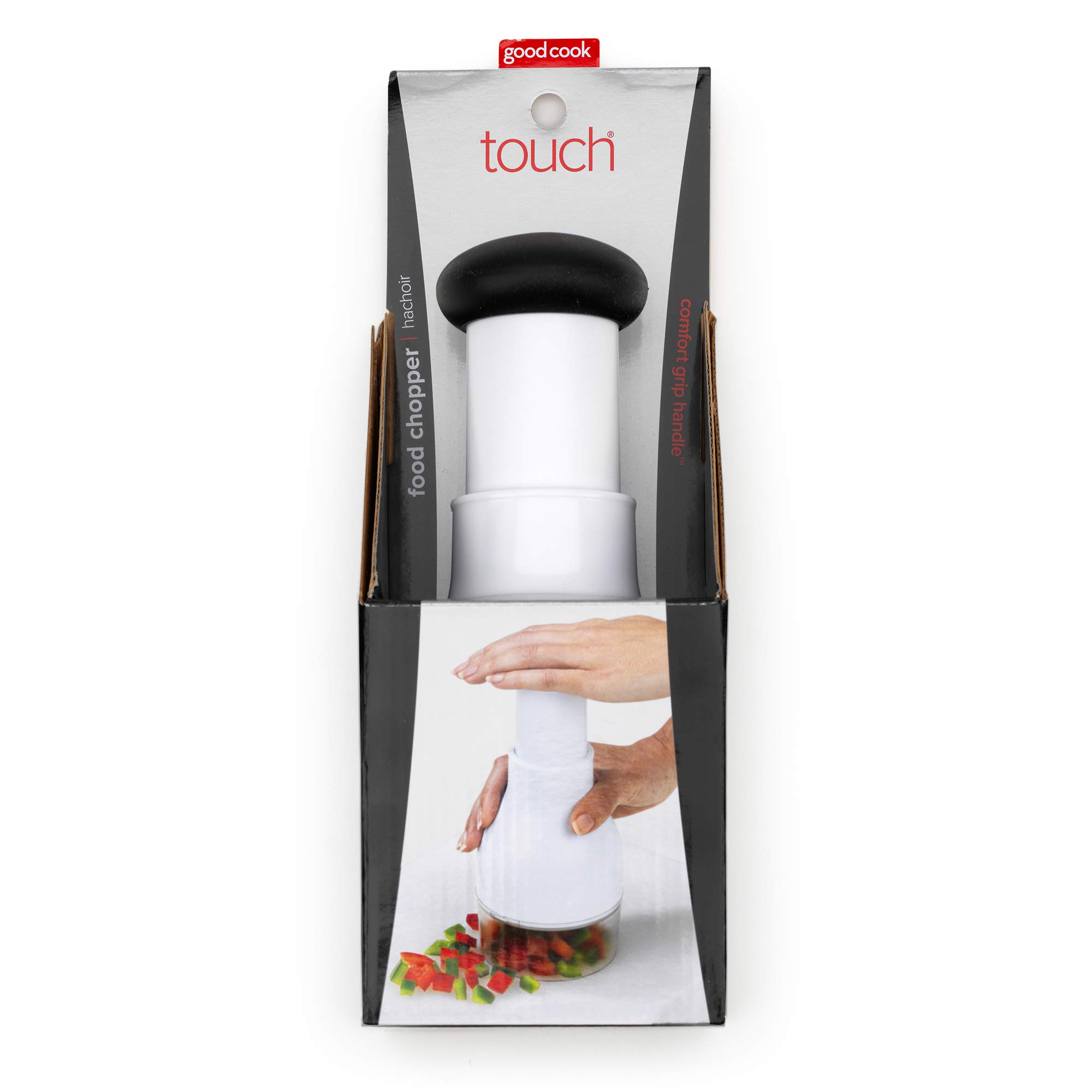 Good Cook Touch Food Chopper - Stainless Steel Manual Vegetable Chopper for Onions, Nuts & Herbs - Perfect for Meal Prep, Salads & Cooking