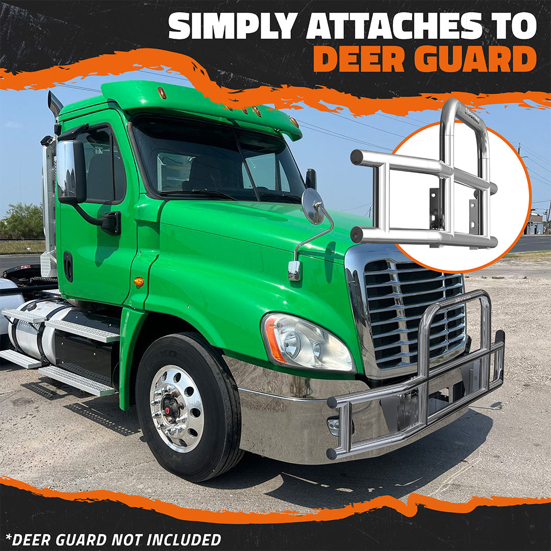 Freightliner Cascadia 2007-2017 Front Bumper Guard Mounting Brackets (Pair) - Heavy Duty Truck Protection Accessories for Enhanced Safety & Durability