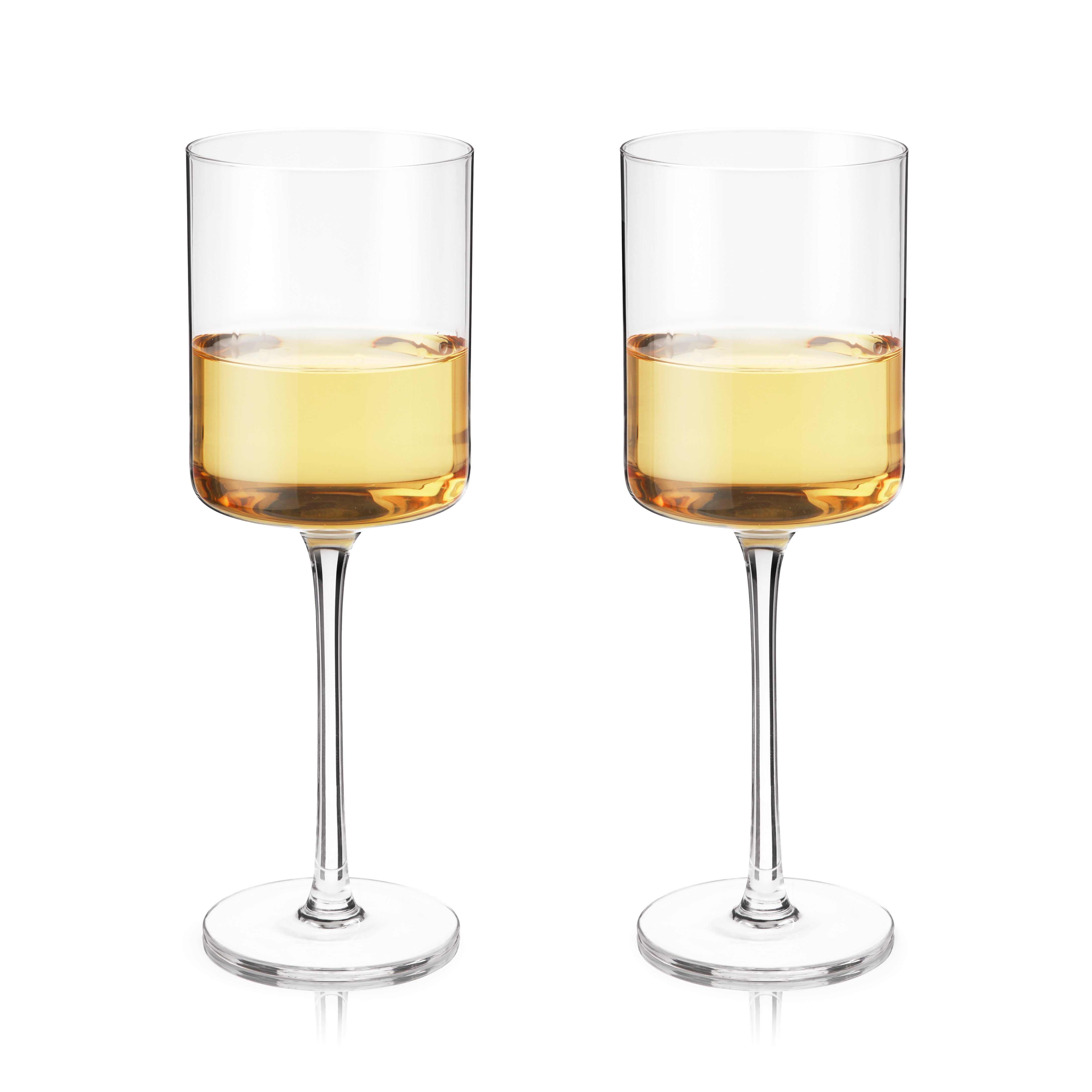 Premium Laurel Crystal White Wine Glasses Set of 2 - Elegant Stemware for Chardonnay, Sauvignon Blanc & Fine Dining - Perfect for Weddings, Anniversaries & Dinner Parties
