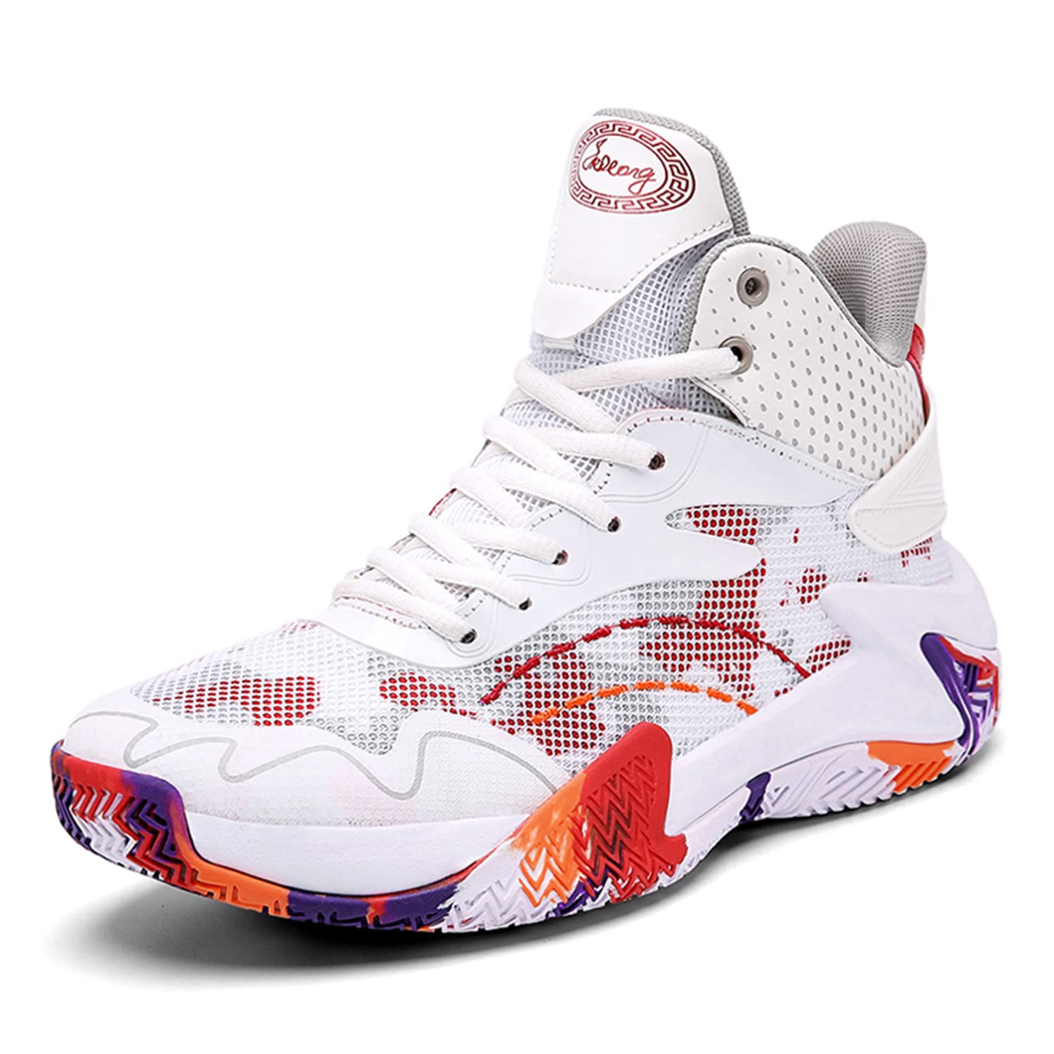 AODQU High-Top Men's Skateboard Shoes - Breathable Basketball Sneakers for Casual Wear & Sports | Perfect for Skateboarding, Street Fashion & Gym Workouts