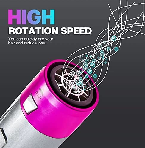 KOSHIYA 5-in-1 Hair Dryer Brush with Rotating Hot Air - Blow Dryer, Curler & Volumizer for All Hair Types | Reduces Frizz & Static | Perfect for Home Styling & Salon-Quality Results