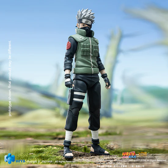 HIYA 6-inch 1/12 Scale Naruto Kakashi Action Figure - Exquisite Basic Series Collectible for Anime Fans | Perfect for Display, Cosplay and Gift Giving
