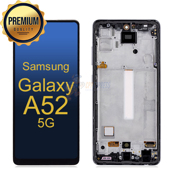 Samsung Galaxy A52 5G LCD Touch Screen Digitizer with Frame - Black Replacement Part | Perfect for DIY Phone Repair & Screen Replacement