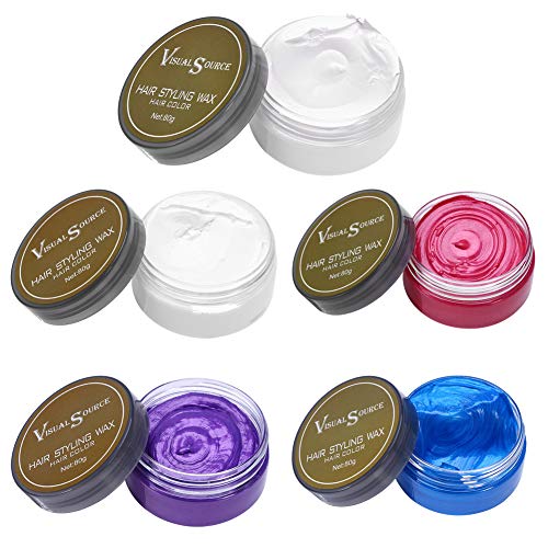 Natural Hair Color Wax - Mofajang Washable Hair Dye Wax Cream for Temporary Styling (Bianco) | Vegan, Cruelty-Free Hair Styling Product for Men & Women | Perfect for Parties, Cosplay & Daily Use