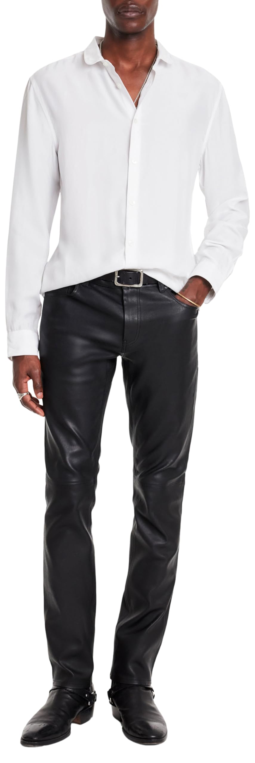 John Varvatos Men's Orchard Button-Down Shirt - Casual Slim Fit Long Sleeve Dress Shirt for Work, Date Night & Business Meetings