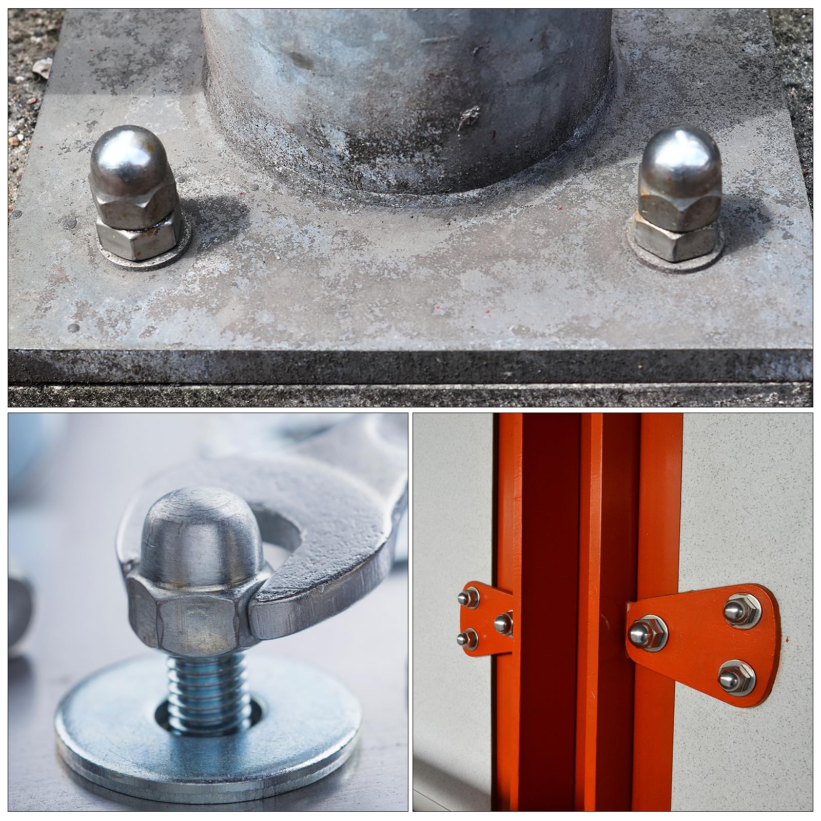 304 Stainless Steel M20x2.5 Acorn Cap Nuts - 2Pcs Dome Head Bolt Cover Hardware (Silvery) - Perfect for Automotive, Marine & Outdoor Equipment Protection