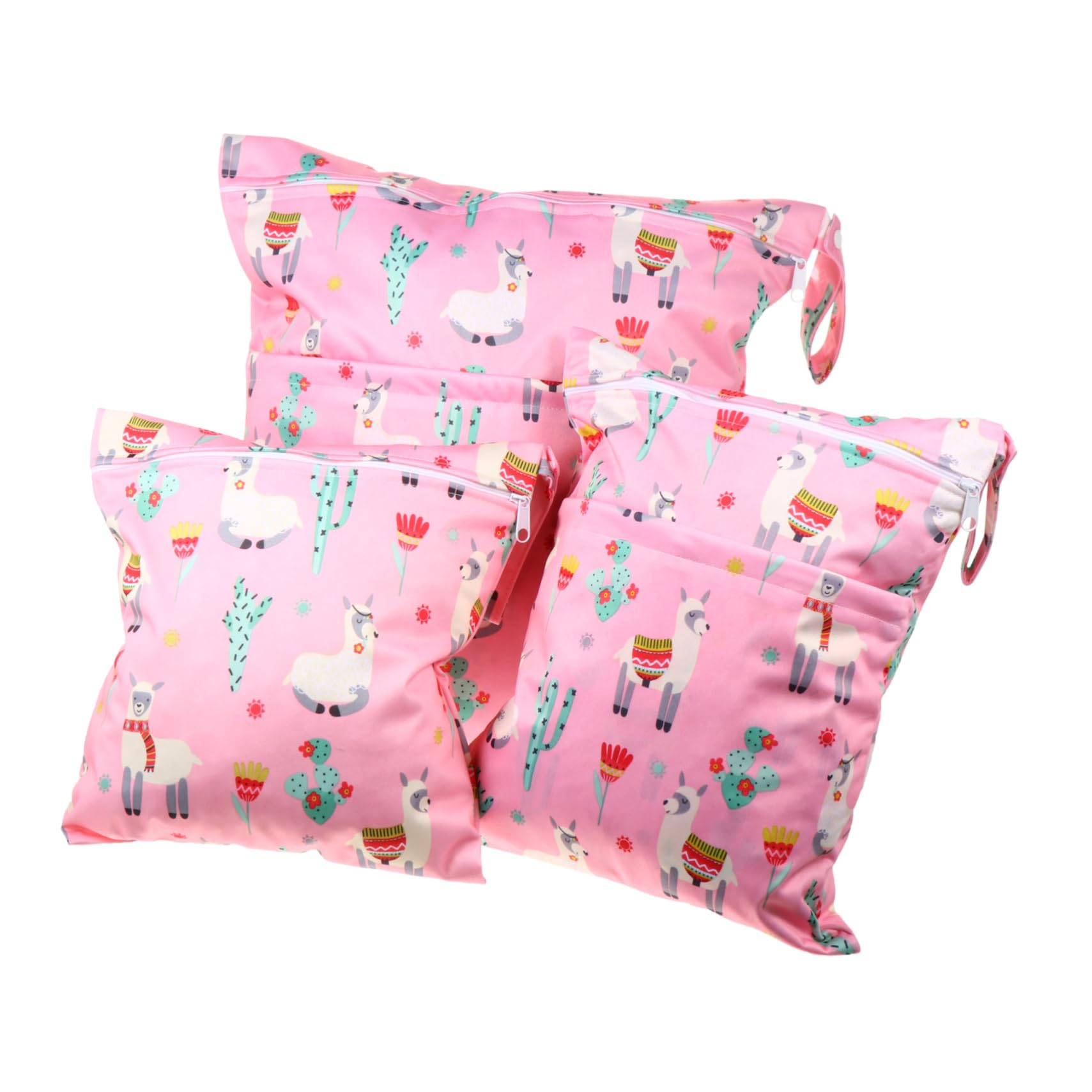 COOLHIYA Printed Reusable Diaper Bag with Zipper - Waterproof Nappy Storage Pouch for Baby Essentials | Perfect for Travel, Daycare & On-the-Go Parents