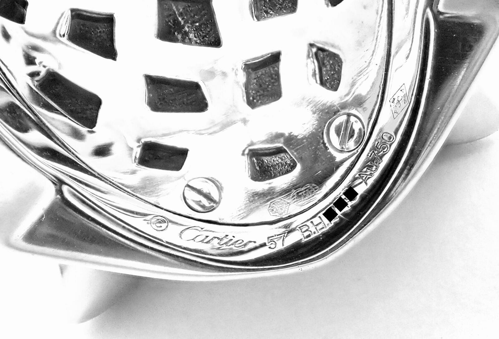 Cartier Panther Panthere 18K White Gold Ring with Peridot, Onyx & Lacquer - Large Size with Certification - Perfect for Luxury Gifts, Anniversary & Special Occasions