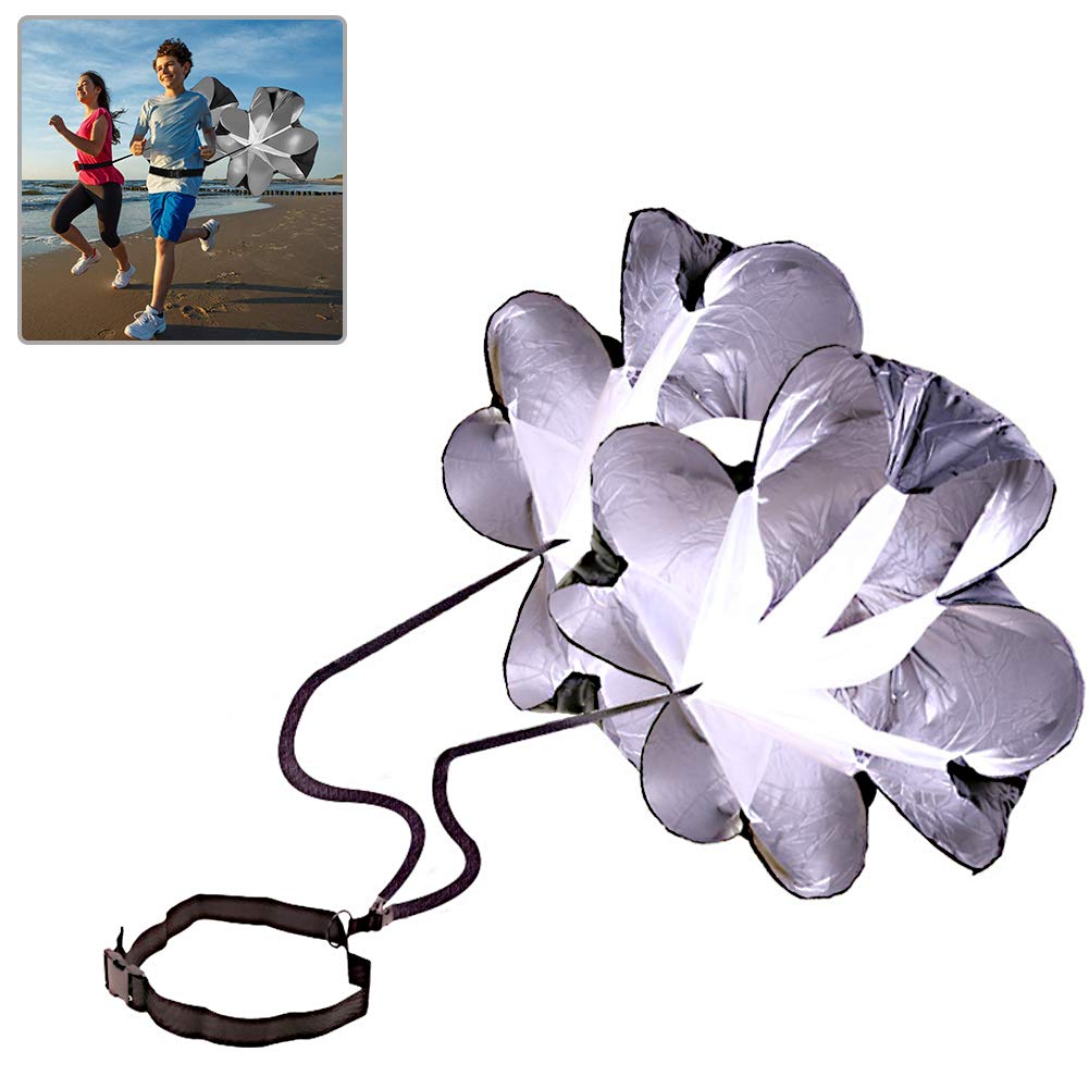 Speed Training Parachute 56 Inch - Adjustable Resistance Running Parachute for Football, Soccer & Track - Includes Free Carry Bag - Perfect for Kids, Youth & Adult Athletes - Ideal for Sprint Training, Endurance Workouts & Team Sports Practice