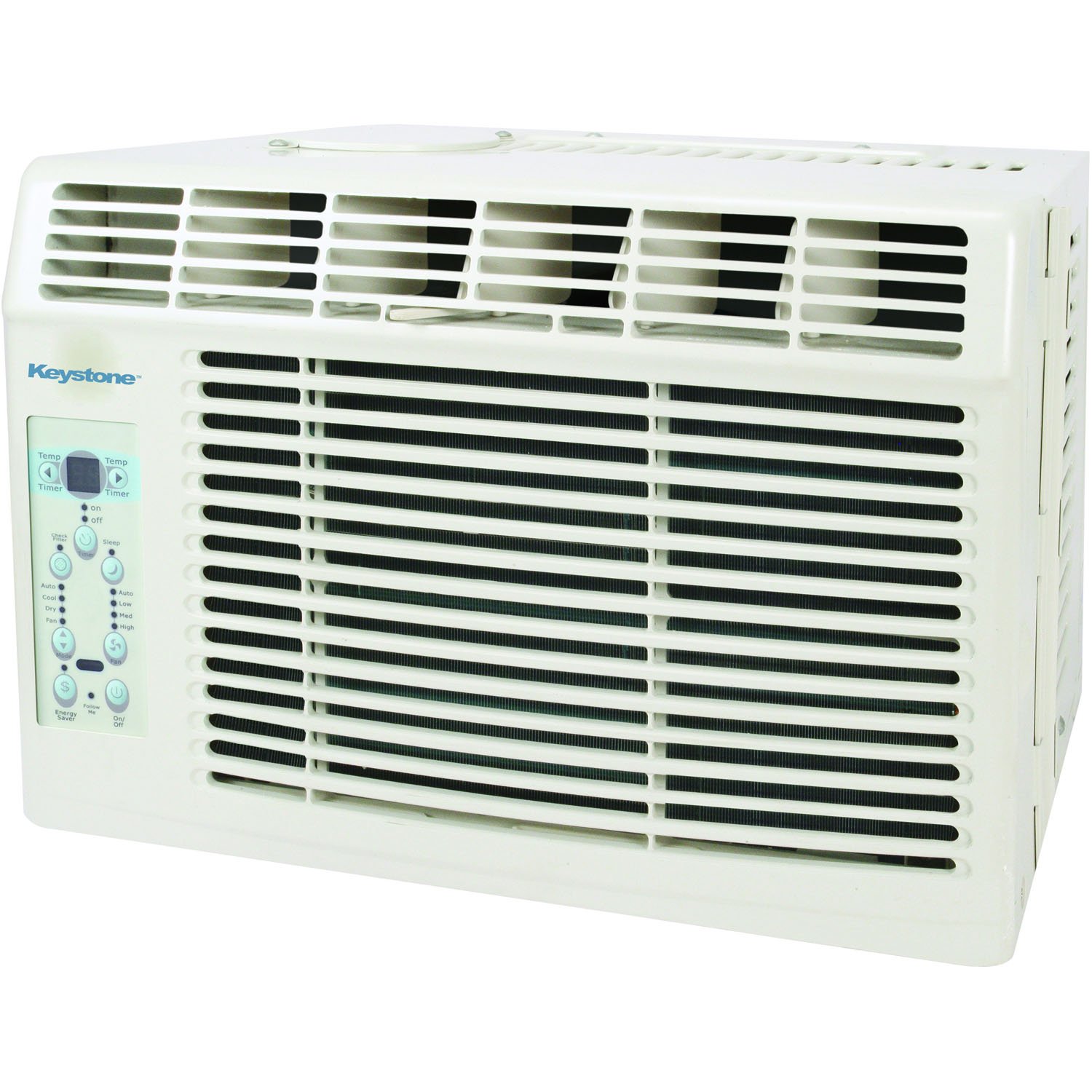 KEYSTONE 6,000 BTU Energy Efficient Window Air Conditioner with LCD Remote Control - White | Perfect for Small Rooms, Bedrooms & Home Offices