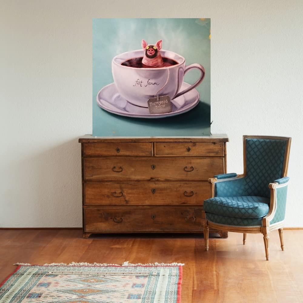 Herbal Detox Fine Art Canvas Wall Decor by Lucia Heffernan - 37x37 Inch Ready to Hang Painting for Living Room, Bedroom, Office & More - Perfect for Spa, Yoga Studio & Wellness Spaces