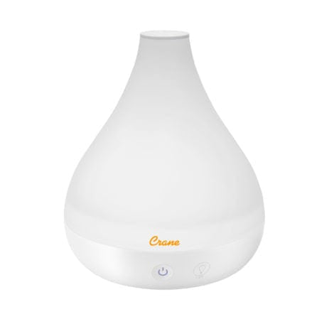 0.35 Gal 2-in-1 Ultrasonic Cool Mist Humidifier & Essential Oil Diffuser for Small Rooms - Quiet Air Moisturizer with Aromatherapy Function for Bedroom, Office, Nursery | White
