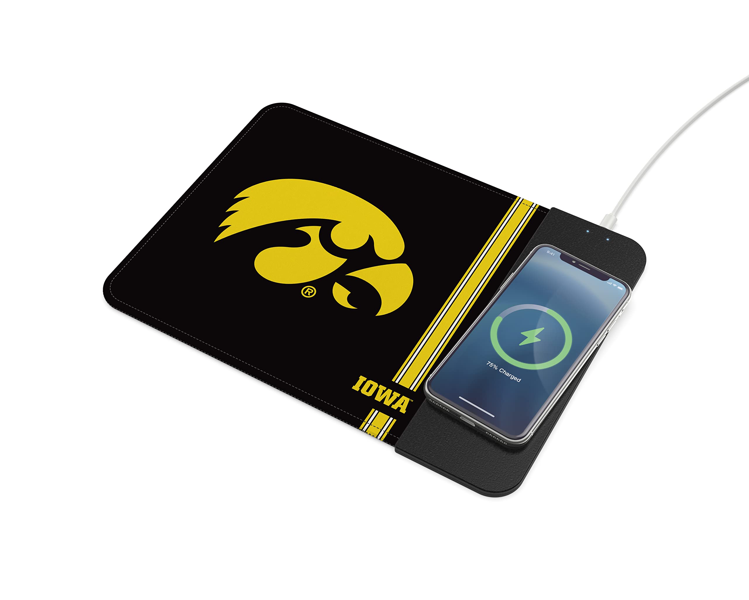 SOAR NCAA Unisex Wireless Charging Mouse Pad with Phone Holder - Perfect for Gaming, Office & College Dorm Desk Accessories