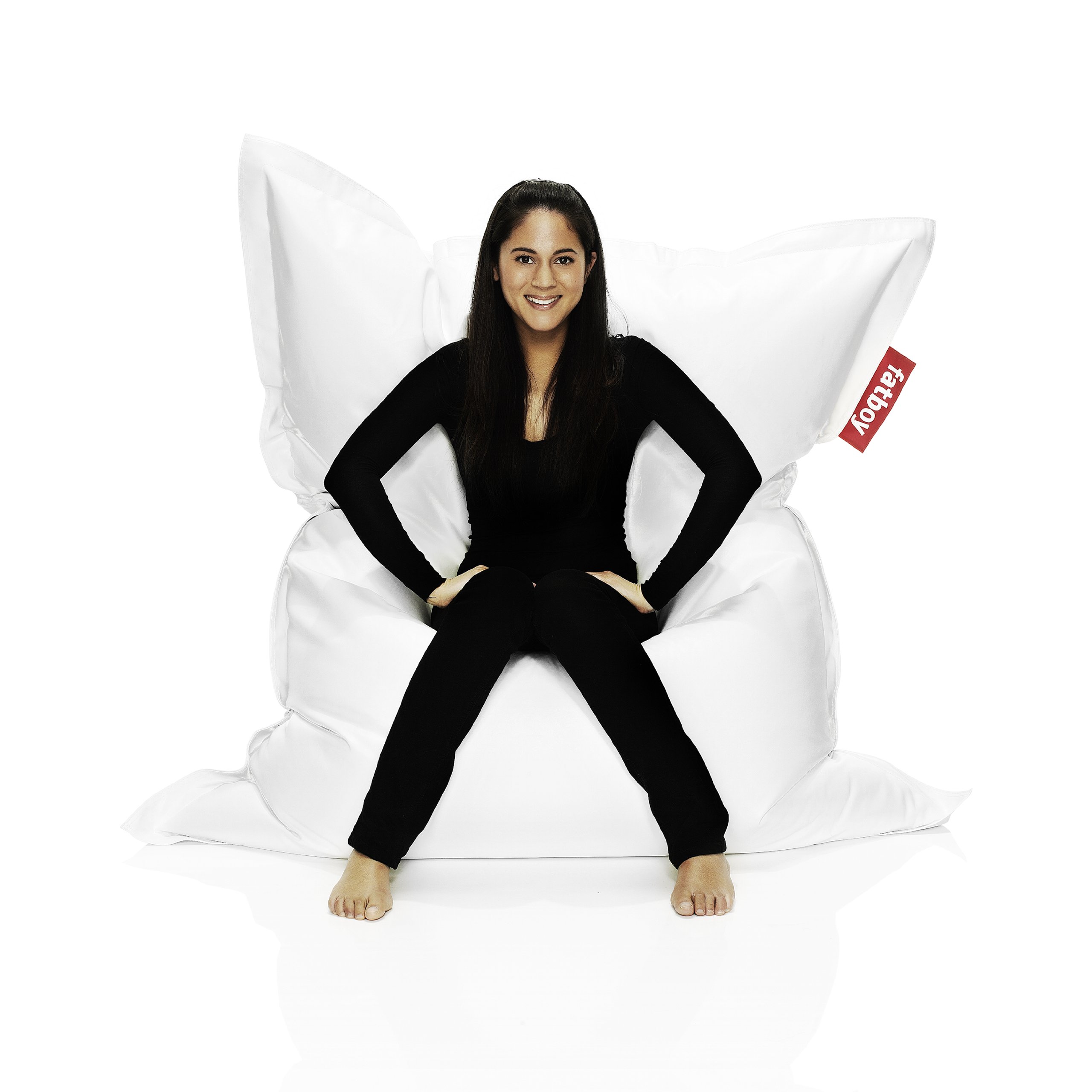Fatboy Mètahlowski Bean Bag Chair - Premium White Indoor/Outdoor Lounge Seating for Living Room, Bedroom, Patio & Game Room - Comfortable Beanbag Sofa for Adults & Teens