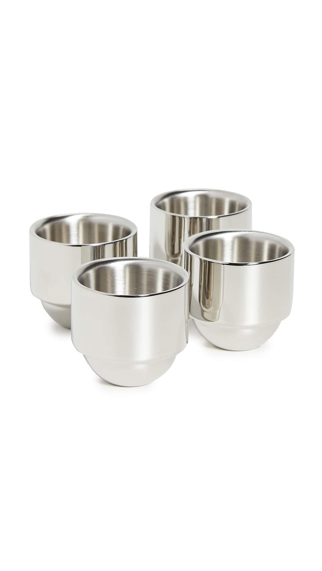 Tom Dixon Brew Espresso Cups - Premium Stainless Steel Coffee Mugs in Sleek Grey (Set of 2) - Perfect for Home Baristas, Coffee Shops & Modern Kitchens