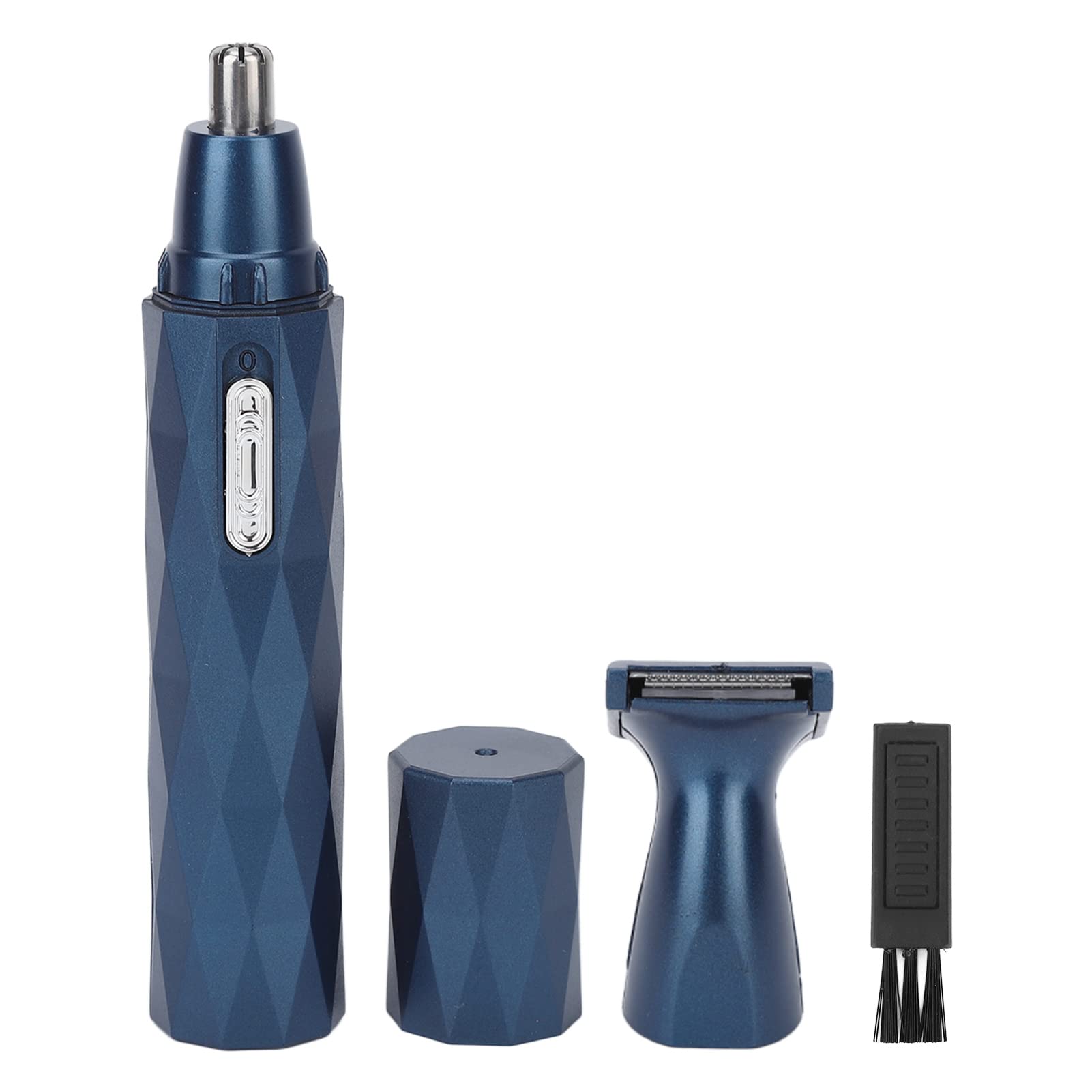 360° Rotating Electric Trimmer for Eyebrows, Sideburns & Facial Hair - Detachable Head, Pen-Size Design, Long-Lasting Battery - Perfect for Home, Travel & Grooming (Blue)