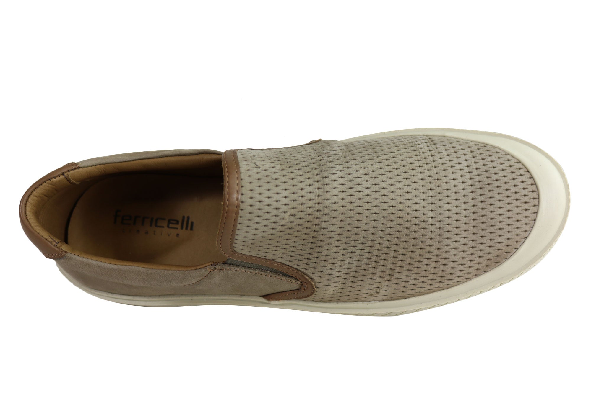 Ferricelli Justin Men's Leather Casual Shoes with Cushioning - Handmade in Brazil - Perfect for Work, Travel & Everyday Comfort