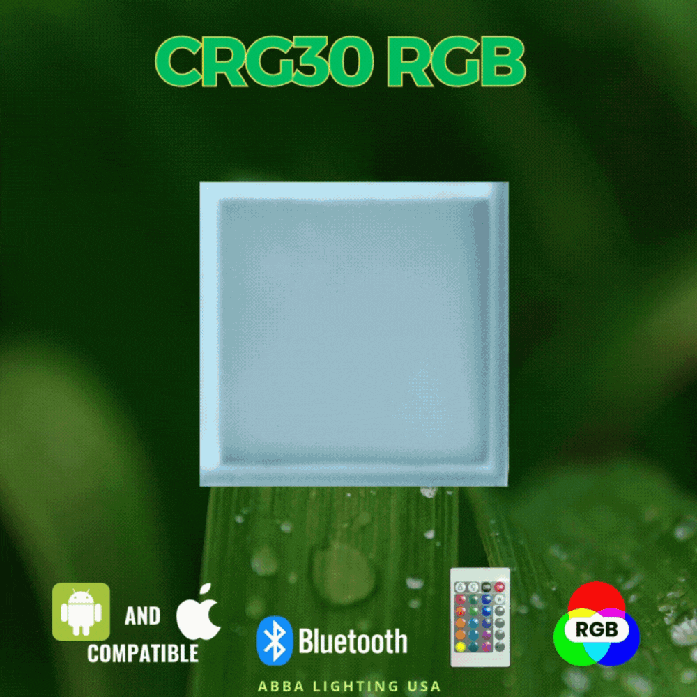 CRG30 Low Voltage In-Ground RGB & Warm White LED Brick Paver Light - IP67 Waterproof Landscape Lighting for Driveway, Walkway & Garden Path
