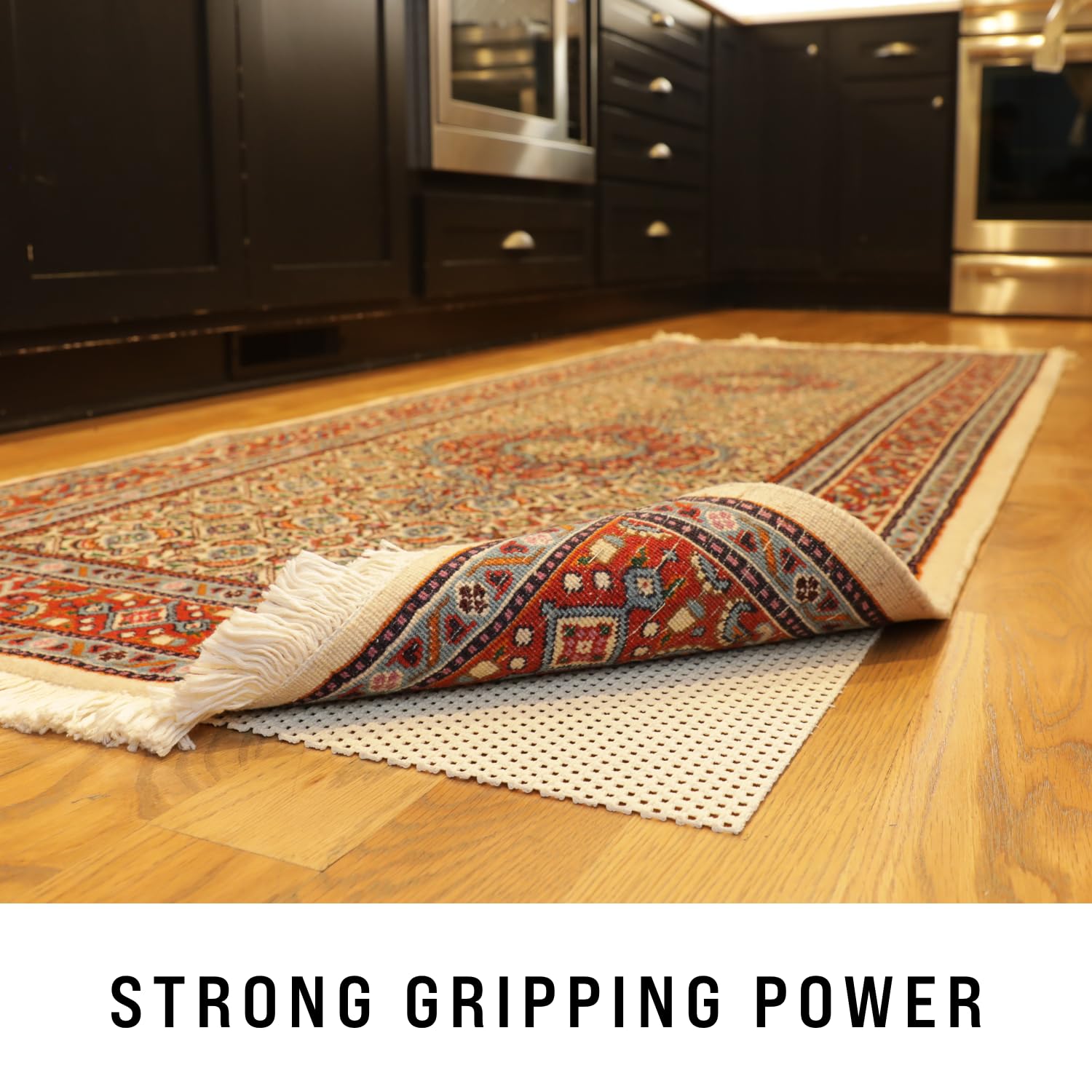 Grip-it Premium Non-Slip Rug Pad for Hardwood Floors - Extra Cushioned 12x18 ft Natural Rug Underlay for Area Rugs & Runner Rugs | Perfect for Living Room, Bedroom & High Traffic Areas