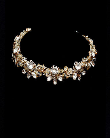 Elegant Bridal Crystal Headband with Chain & Drop Crystals – Perfect for Weddings, Prom & Formal Events | Tiivel by Kezani
