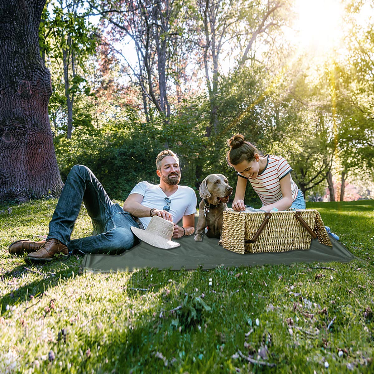 OneWind Camping Hammock with Waterproof Footprint - Lightweight Portable Hammock for Backpacking, Hiking & Outdoor Adventures - Includes Rain Tarp & Tree Straps