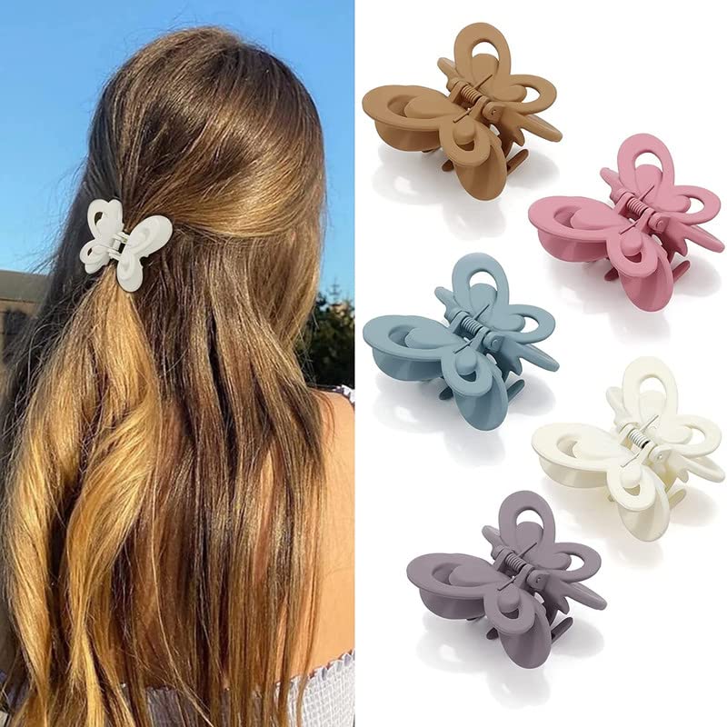 FAMEZA 5Pcs Butterfly Hair Clips - 2.4