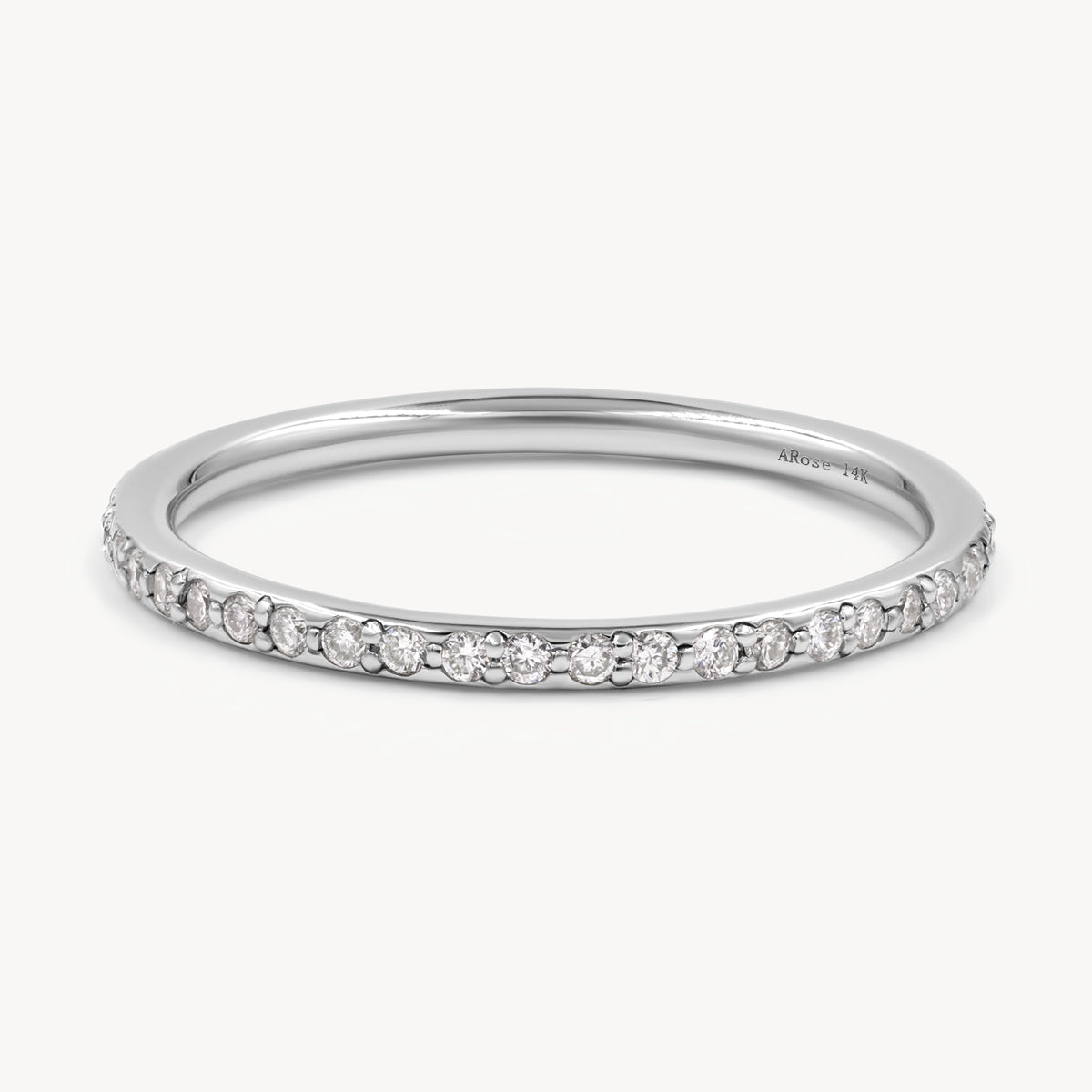 Diamond Stackable Eternity Bands for Women - 14K Gold Wedding Rings Set - Perfect for Anniversary, Engagement & Everyday Elegance