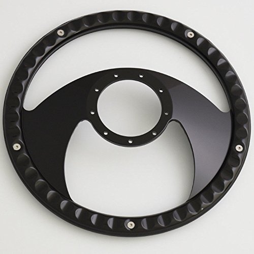 Flashpower 14'' Billet Aluminum Half Wrap Steering Wheel - 9 Bolt Design with 2'' Dish & Horn Button (Light Grey) - Perfect for Jeep Wrangler, Off-Road & Custom Car Builds