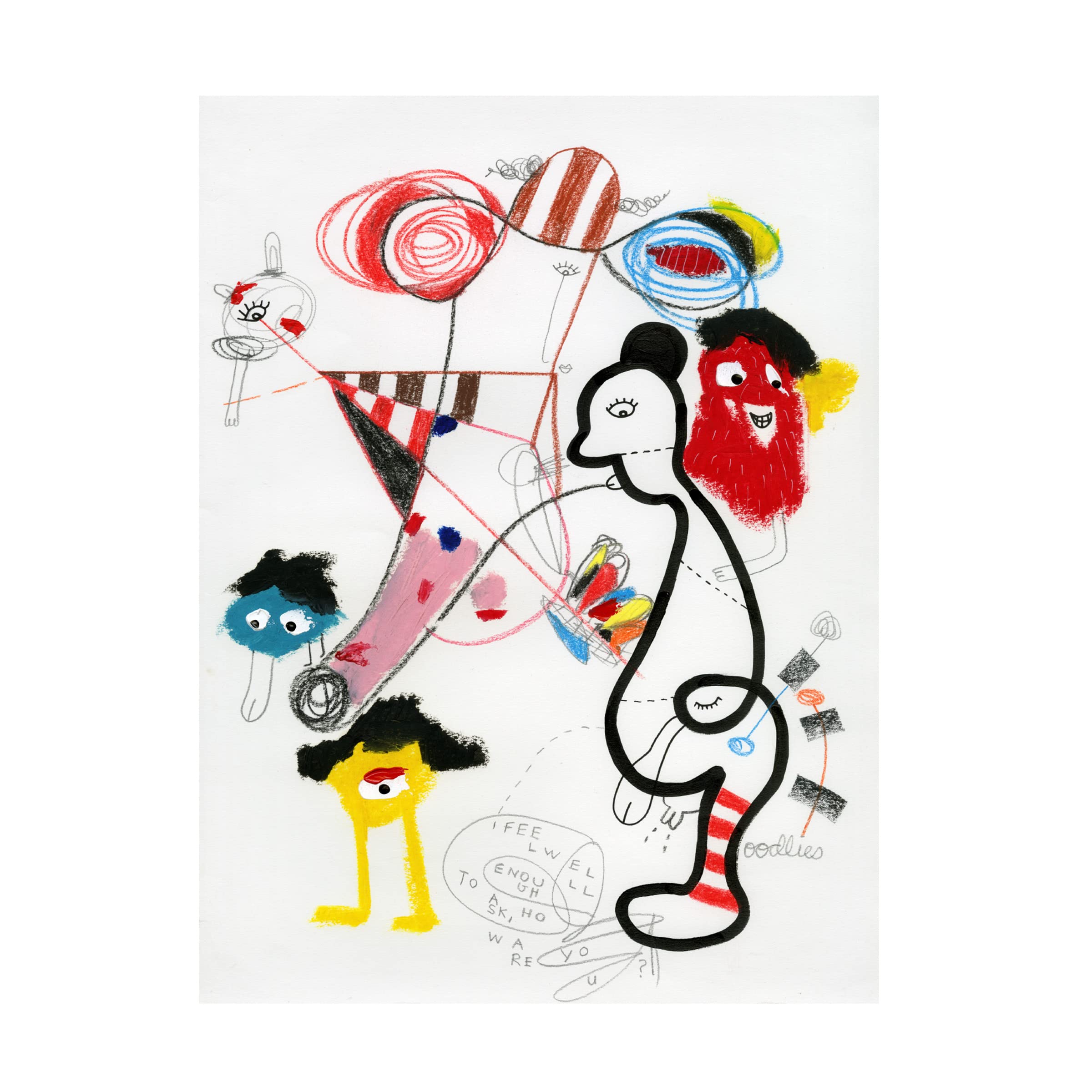 Trademark Fine Art 'Well Enough' Canvas Wall Art by Oodlies - Modern Home Decor for Living Room, Bedroom & Office