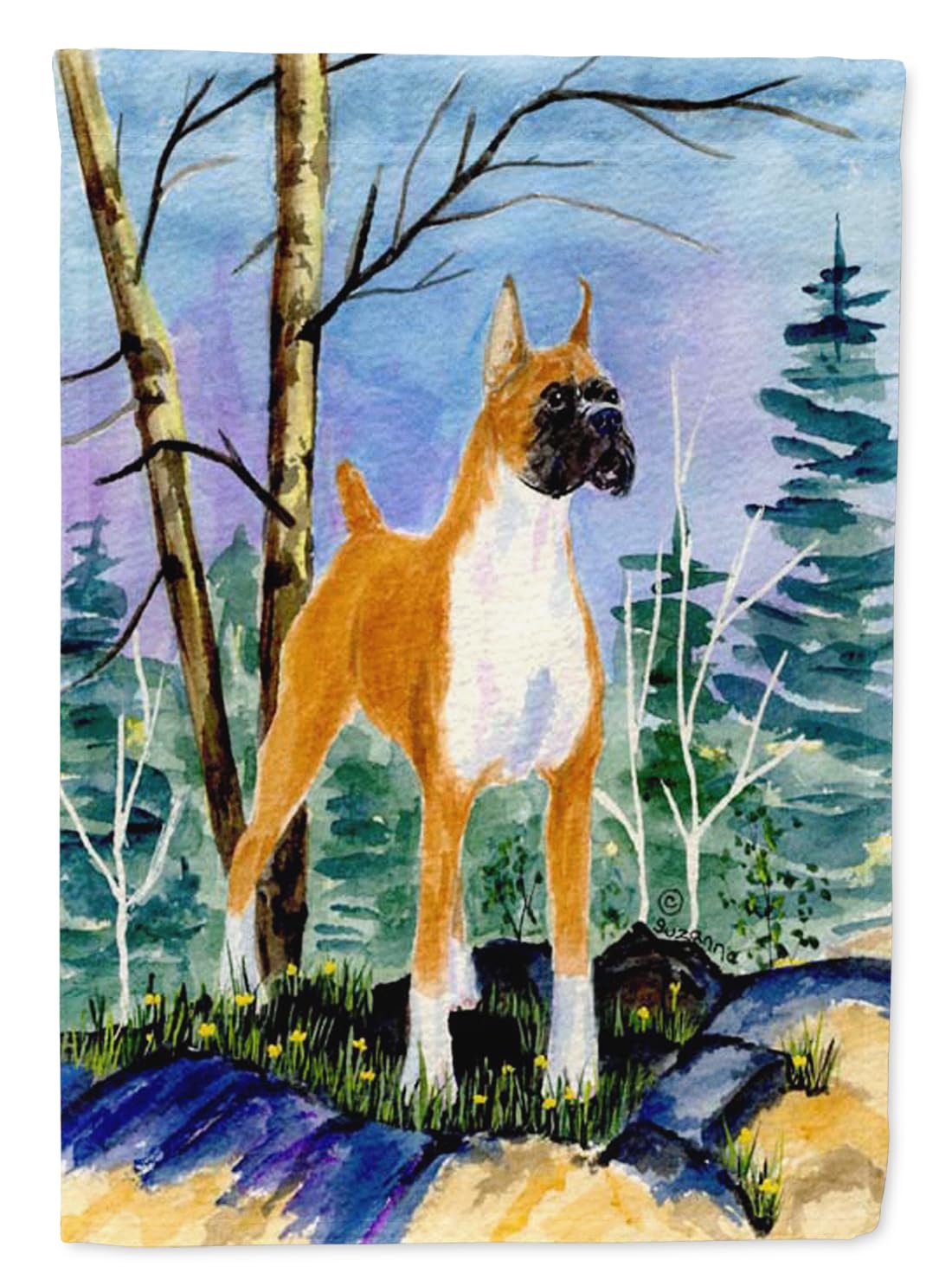 Boxer Dog Garden Flag - Decorative Outdoor Yard Banner for Mailbox, Patio, Flower Beds - Colorful Weather-Resistant Artwork - Perfect for Pet Lovers & Home Decor