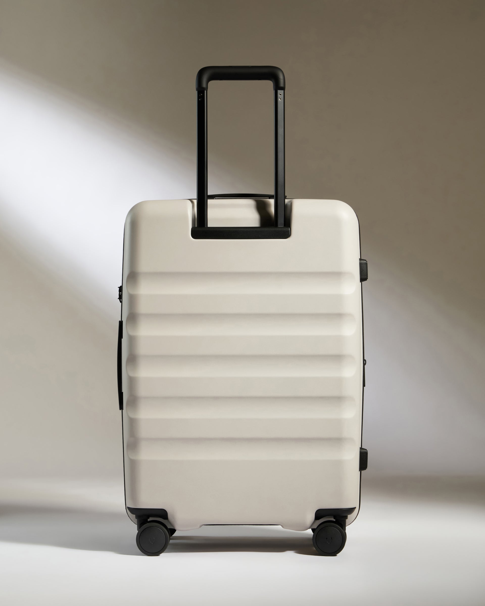 Medium Taupe Luggage with Icon Stripe Design - Perfect for Travel, Business Trips & Weekend Getaways