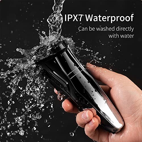 Electric Head Shaver for Bald Men - Rechargeable Triple Blade Razor with IPX7 Waterproof Design, Wet/Dry Washable Beard Trimmer - Perfect for Travel, Gym & Daily Shaving Routine