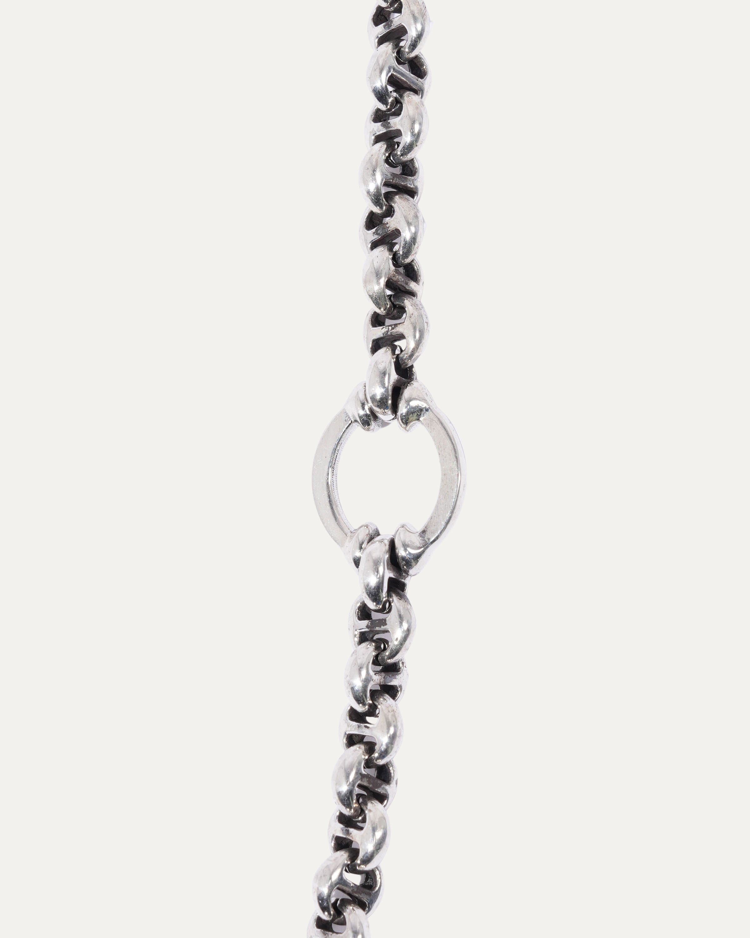 5MM Open Link Wallet Chain with Diamond Toggle - Stylish Silver Hip Hop Accessory for Men & Women | Perfect for Jeans, Belts, and Biker Fashion