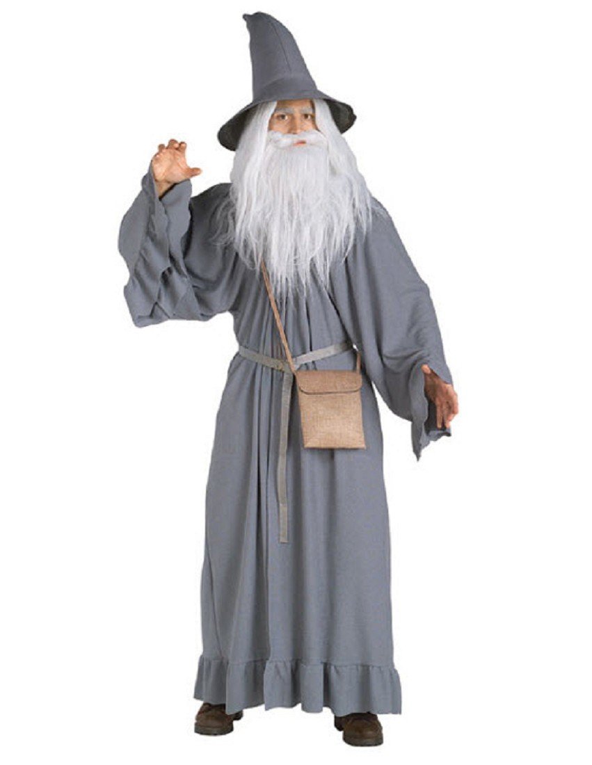 Rubies Costume Co Men's Lord of The Rings Gandalf Costume - Premium Adult Wizard Robe & Hat for Halloween, Cosplay & Renaissance Faires