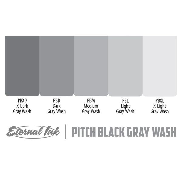 Eternal Pitch Black Gray Wash Medium Ink - Premium Quality Ink for Artists, Calligraphy & Tattoo - Perfect for Drawing, Writing & Professional Tattoo Designs
