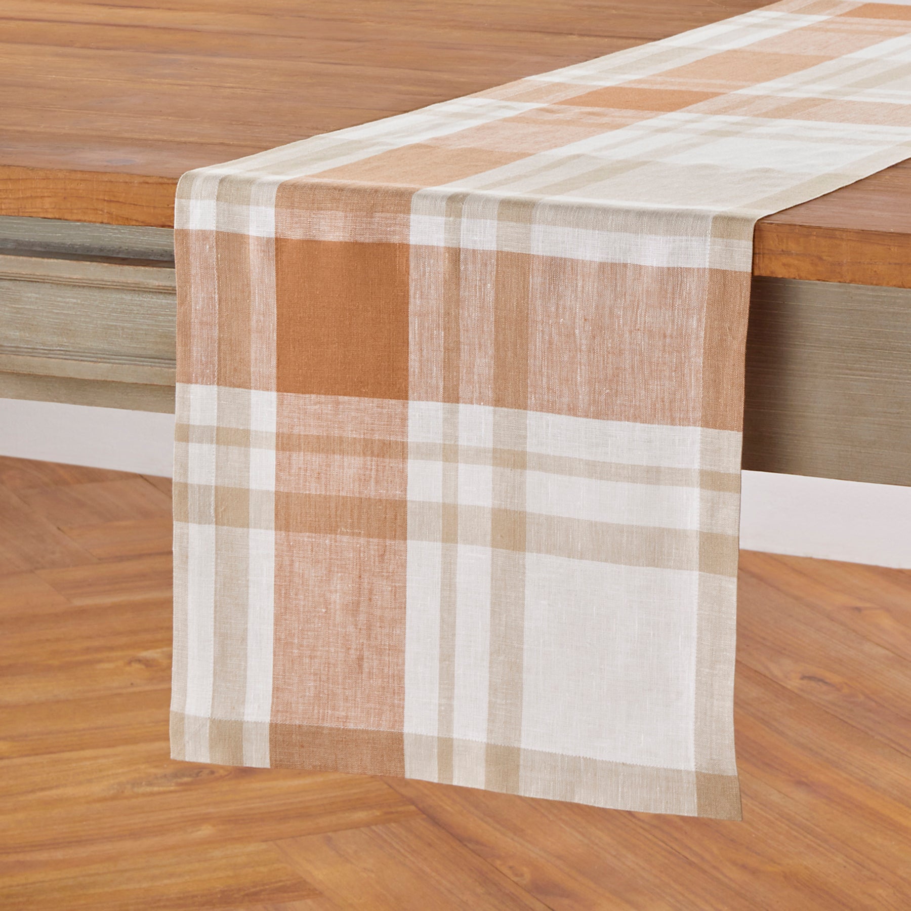 Fall Harvest Plaid Table Runner - Autumn Thanksgiving & Holiday Dining Decor for Farmhouse & Rustic Home Decor