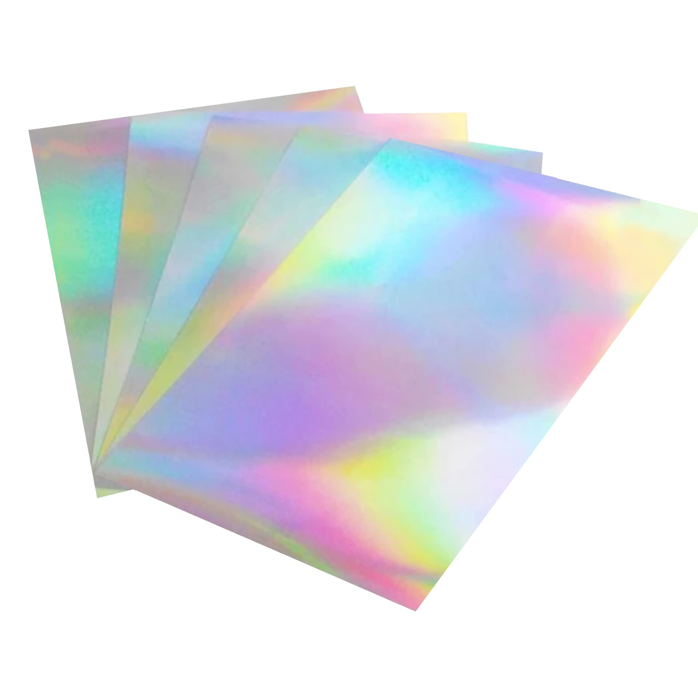 20 Sheets Printable Holographic Sticker Paper 8.5x11 Inch - Waterproof Rainbow Vinyl Stickers for Inkjet/Laser Printer - DIY Crafts, Scrapbooking, Laptop Decoration, Gift Wrapping
